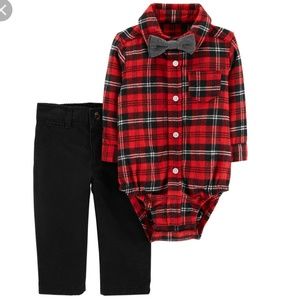 Carter's Flannel Plaid Bodysuit & Pant set.